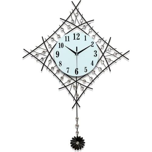 Large Wall Clock Living Room Modern Design Creativity Swing Clock Art Quartz Atmosphere Simplicity Wall Hanging Decorations