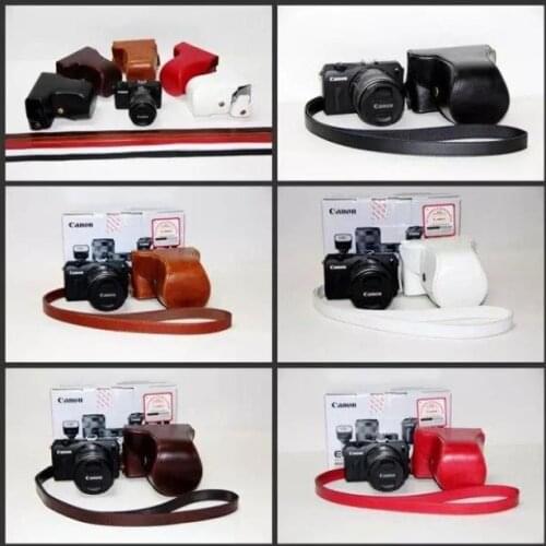 Camera Case Bag PU Bag with Strap For Canon E0S M10 M100 M200 Digital Camera with Shoulder Strap