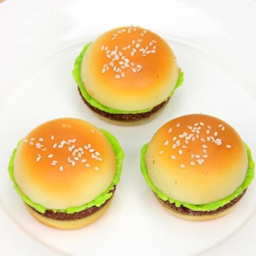 050 Simulation of beef burger burger PU leafy vegetable sandwich Hamburg chicken leg garden Fort model fake bread