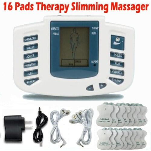 JR-309 Electrical Stimulator Full Body Relax Muscle Digital Massager ,Pulse tens Acupuncture with therapy slipper & pads choose