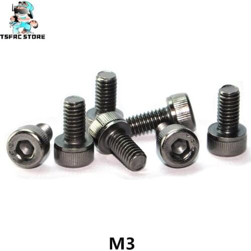 Grade 12.9 YFS M3 x5 x6 x8 x10 x12 x14mm hexagon socket head cap screw black nickel plating anti rust corrosion resistant screw