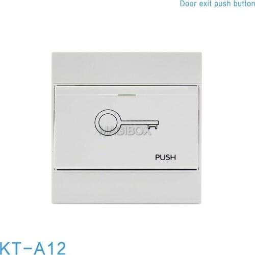 Door Exit Push Button NO NC Model Door release for Door Access Control 86*86mm KT-A12