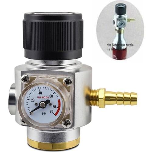 Sodastream CO2 Mini Gas Regulator CO2 Charger Kit 0-90 PSI Corny Cornelius Keg Charger For Soda Stream Beer Kegerator