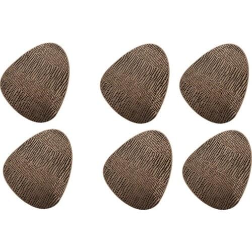 PVC Placemat Egg-Shaped Crocodile Pattern Design Heat Insulation Pad Coaster Table Mats for Dining Table