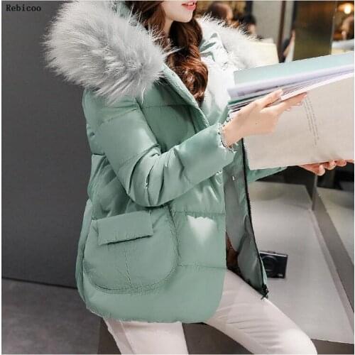 Autumn Winter Thick Women Jacket Cotton-padded Clothes Loose Female Coat Parka Plus Size Coats Snow Wear Outerwear