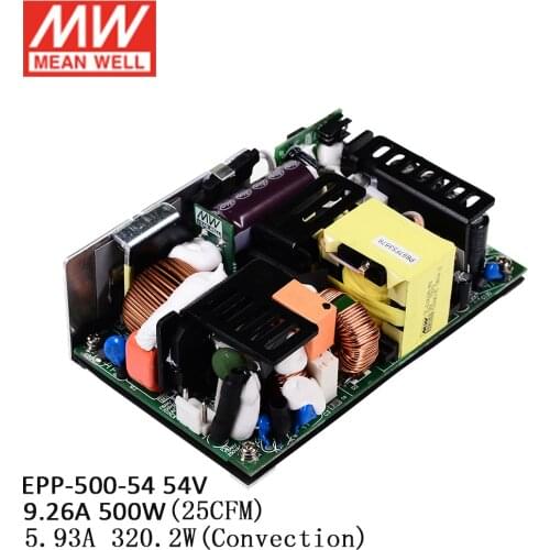 MEAN WELL EPP-500-54 500W 9.26A 54V High Efficiency Miniaturized 5”x 2”Industrial Open Frame Power Supply PCB power unit PSU