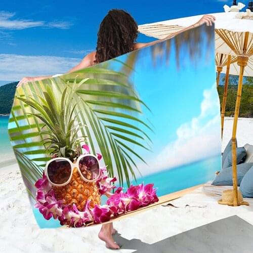 Microfiber Soft Bath Towel New Printed Fashion Women Beach Towel Quick Dry Magic Bathing Beach Swimming Surf Towels Portable