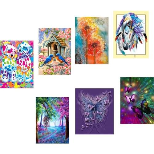 Full Drill DIY Crystal Diamond Painting Landscape Pictures Cross Stitch Kits