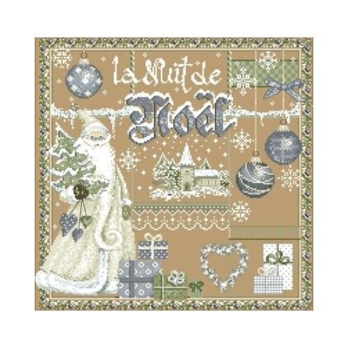 Christmas Eve Counted Cross Stitch 11CT 14CT 18CT DIY Chinese Cross Stitch Kits Embroidery Needlework Sets