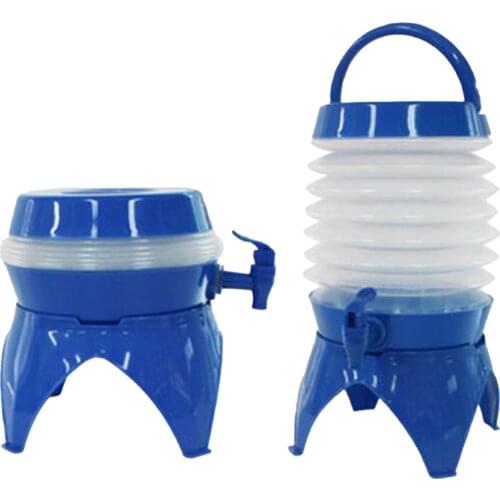 Portable Multi-Function Water Retractable Folding Bucket for Outdoor Camping Hiking Travel Water Container with Tap Handle
