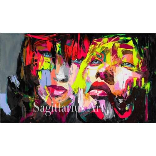 Handmade Modern Abstract Wall Decor Fine Art Francoise Nielly untitled 23 Oil Painting Hand painted Artwork Canvas Painting art