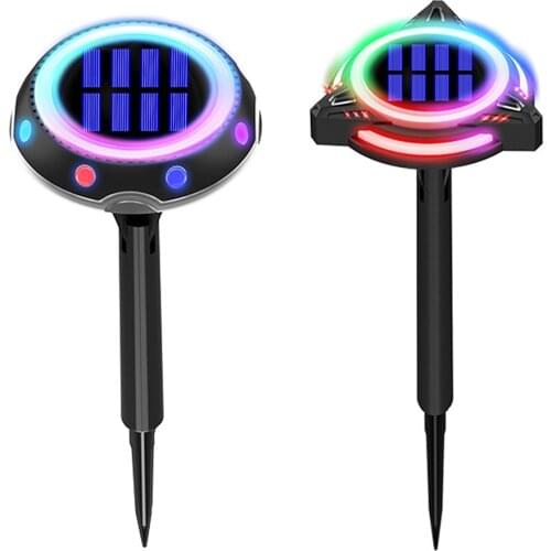 LED Solar Light Color Changing Luminous Lawn Stake Lamps Waterproof Garden Decor Landscape Pathway Lights for Home Outdoor Lawn