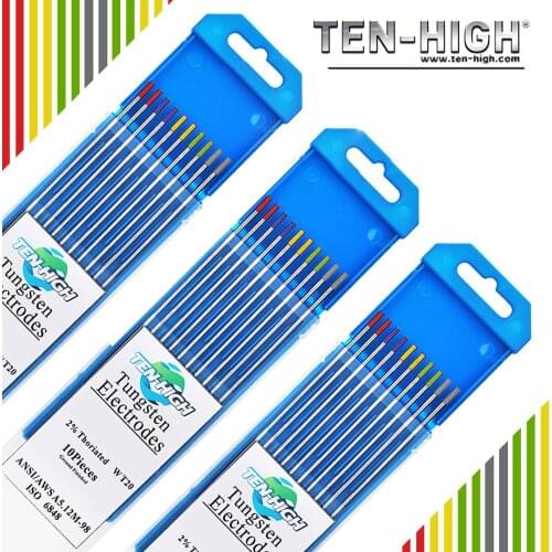 TEN HIGH Tungsten electrode welding electrodes 175mm 1,1.6 2 2.4 3.2mm WC20 WH WL20 WL15 WT20 TIG welding rods Free Shipping customer customization OEM ODM