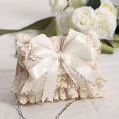 Princess Style Sweet Tea Party Kawaii Gentle Bag Big Bowknot Elegant Lolita Handbag Shoulder Bag Kawaii Girl Lolita Bag Loli