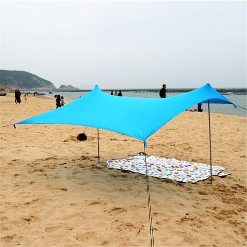 300X280X200cm Beach Camping Awning Waterproof Sun Shelter Sunshade Canopy Outdoor Garden Patio Sail Awning Camping Shade Cloth
