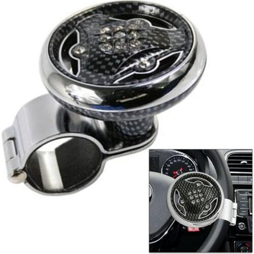 Aid Power Booster Anti-Slip Steering Wheel Carbon Fiber Black Flexible