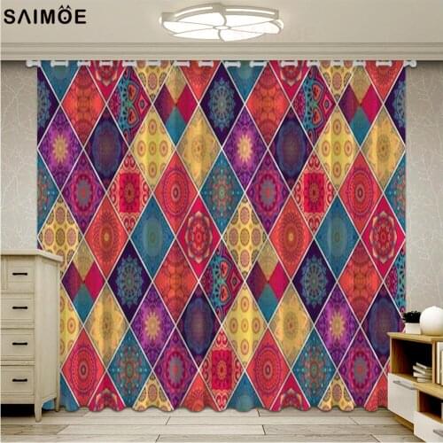 Mandala Bohemiam Curtains For Window Colorful Fashion Drape Shading Curtain European Blind