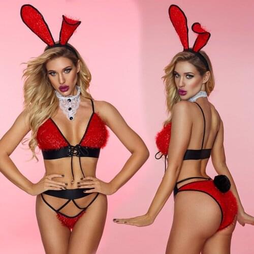 JSY Porn Womens Bikini Set Sexy Bodysuit Lingerie Bunny Girl Uniform Cosplay Hot Erotic Catsuit Apparel For Sex Porno Costumes