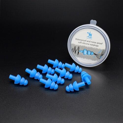 10pcs Soft Silicone Sleep Earplugs Reusable Travel Waterproof Swimming Noise Reduction Adult Child Athlete Diving Ear Care Tool
