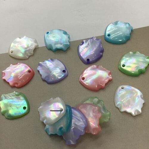 13x15MM 20Pcs Natural Pearl Mother Shell Flower Petal Beads Charms Jewelry Pendants Making Findings Diy Accessories