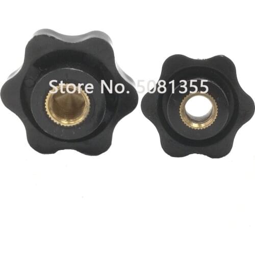 10/5 PCS M5 M6 M8 M10 Plum Bakelite Hand Tighten Nuts Handle Thread Star Mechanical Black Thumb Nuts Clamping Knob Manual Nuts