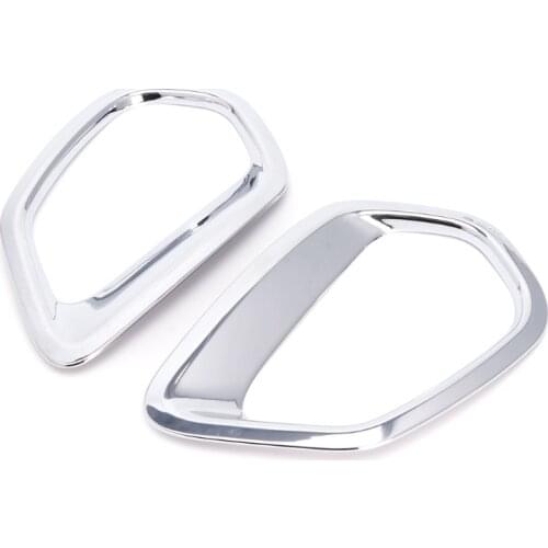 2 Pcs Chrome Car Back Rear Fog Light Lamp Cover Trim For Mitsubishi Outlander 2016 2017