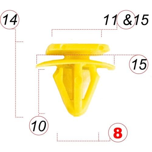 20pcs 8mm ATV Motorcycle Accessories Nylon Fairing Trim Panel Fasteners Clip Rivets For Honda Yamaha Suzuki Kawasaki