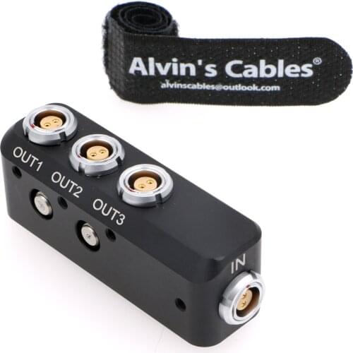 4X 2 Pin in/Out 0B 302 Mini Splitter Cable 2 Pin Female in to 3X 0B 2Pin Female Out Power Supply Distributor Box for Arri Alexa