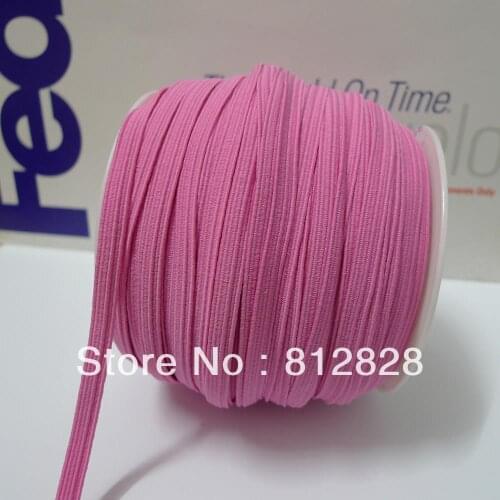 50 Meters 1/4'' 6mm #12 Medium Pink Colored Skinny Elastic Band