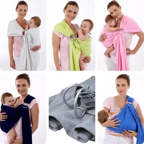 6 Colors Baby Sling with Ring Front Holding Ergonomic Straps Baby Bib Baby Sling Newborn Baby Wraps Multi-function Baby Carrier
