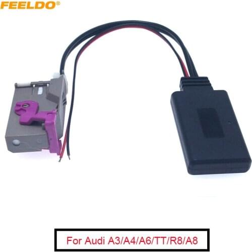 FEELDO 1PC Car Audio DVD Navigation Bluetooth Module Input RNS-E Navigation 32Pin AUX Adaptor for Audi A3/A4/A6/TT/R8/A8