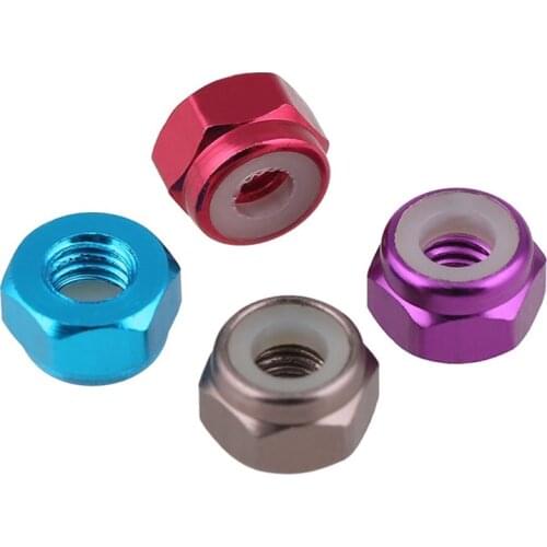 Color Colourful Aluminum Alloy Nylon Lock Nut M2 M3 M4 M5