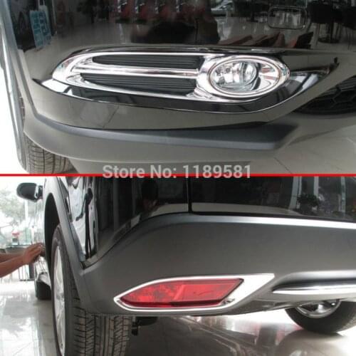 For Honda VEZEL 2014 2015 2016 ABS Chrome Front And Rear Fog Light Lamp Cover Trim
