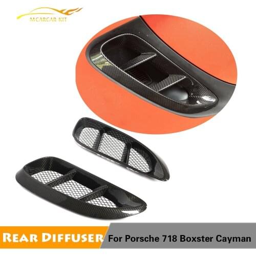 For Porsche 718 Coupe Convertible 2016 - 2018 Decoration Carbon Fiber Decoration Front Fender Trim Air Vent