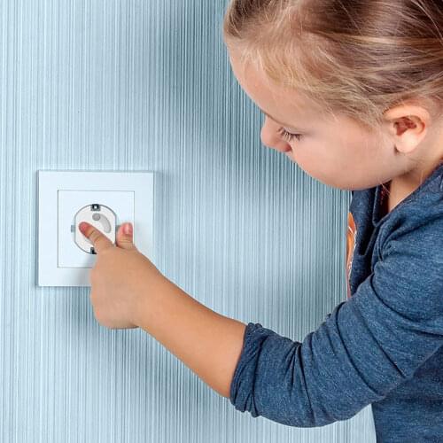 Hot! 20PCS EU Power Socket Electrical Outlet Baby Kids Safety Guard Protection Anti Electric Shock Plugs Protector Rotate Cover