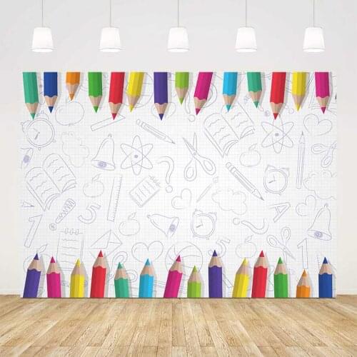 Pencil back to school backdrop blackboard mathematics background for photo studio education photo background studio photocall
