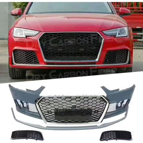 PP body kit car auto front bumper Rear diffuser grills for Audi A4 RS4 2016 2017 2018