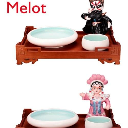 Retro Style Change Facebook Creative Tableware Hotel Restaurant Mood Dishes Personalized Tableware Features Dry Ice Tableware