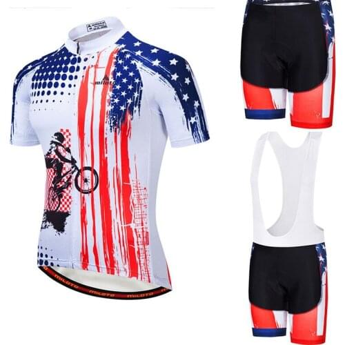 MILOTO 2020 Cycling Clothing Men Bike uniforme ciclismo Breathable Anti-sweat Bicycle Wear Bib Shorts kits Cycling Jersey Set