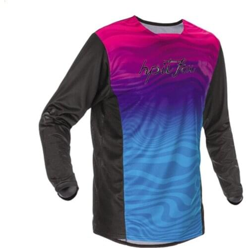 Mens downhill jersey hpit fox mountain bike mtb shirts offroad dh motorcycle motocross sportwear bicycle racing cycling bike