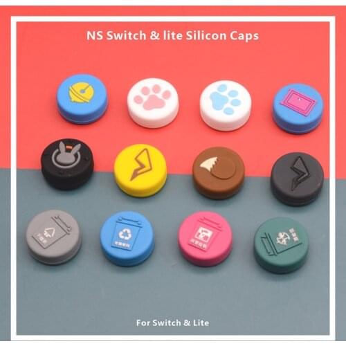 4pcs Creative Theme Thumb Stick Grip Caps Joystick Soft Cover Case Button Skin For Nintendo Switch Lite