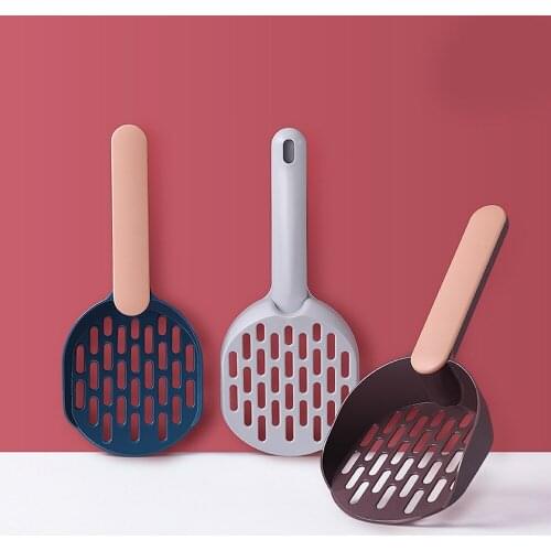 Fashion color matching thick cat litter scoop filter picking up cat scoop cleaning tool cat toilet supplies pet supplies