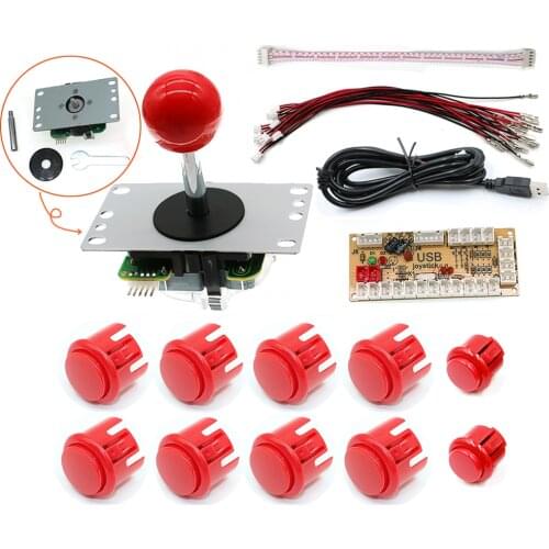 USB Handle Arcade Board DIY Kit Zero Delay DIY Kit USB Encoder To PC & Raspberry Pi Detachable Joystick Sanwa Push Buttons