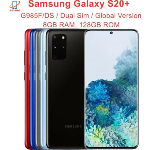 Samsung Galaxy S20+ S20 Plus G985F/DS Dual Sim Global Version 4G LTE 6.7" ROM 128GB RAM 8GB Exynos NFC Original Cell Phone