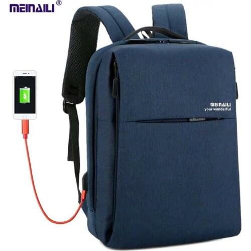 Men Hot new USB charge laptop backpack women business casual travel large capacity rucksack college student shoulder bag Mochila