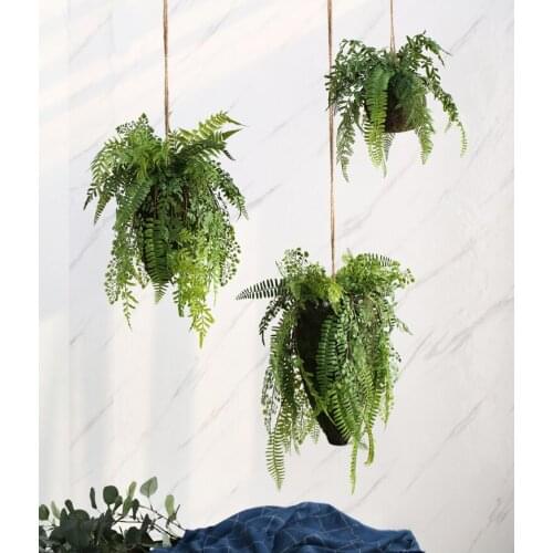 Nordic Interior Decoration Ornaments Simulation Artificial Green Plants Aerial Ornaments Home Floral Wall Hanging Decoration