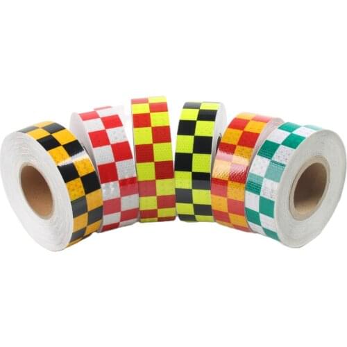 5cmx50m Industrial Construction Hazard Warning Reflective Marking Safety Tape Stickers Blue White Grid design