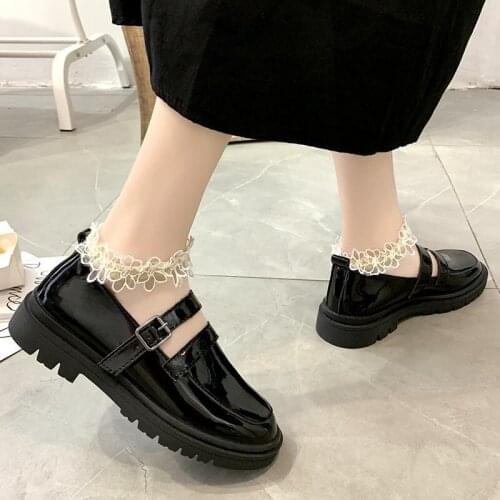 Small Leather Shoes Women Spring Models Mary Jane Shoes Womens Japanese High Heels Retro Platform Party Wedding Mujer Zapatos