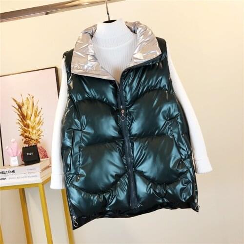 Thick Warm Long Womens Vest 2020 Korean Winter Down Waistcoat Female Casual Hooded Zipper Sleeveless Jacket Long Vests Parkas