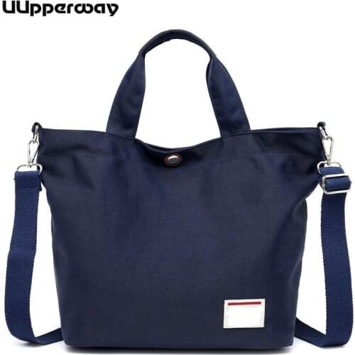 Women High-grade Nylon Handbag Japanese Style Large Shoulder Bags Casual Tote Student School Bag for Teenager Girls Candy Colors